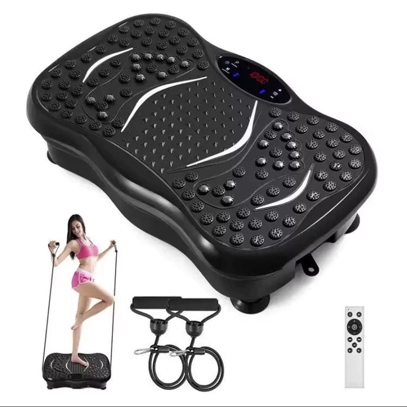 Vertical Electromagnetic Vibration Plate Exercise Machine with Adjustable Intensity for Home Use and Magnetic Therapy