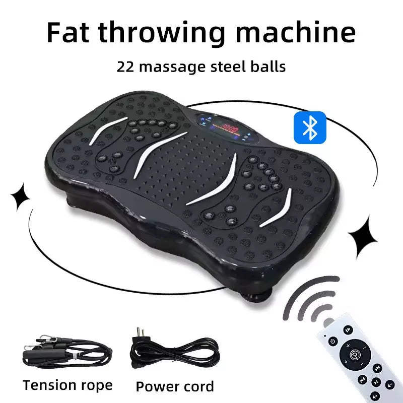 Vertical Electromagnetic Vibration Plate Exercise Machine with Adjustable Intensity for Home Use and Magnetic Therapy